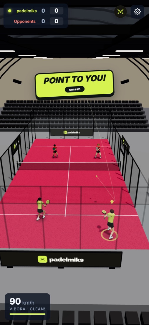 A point after a smash in the hall