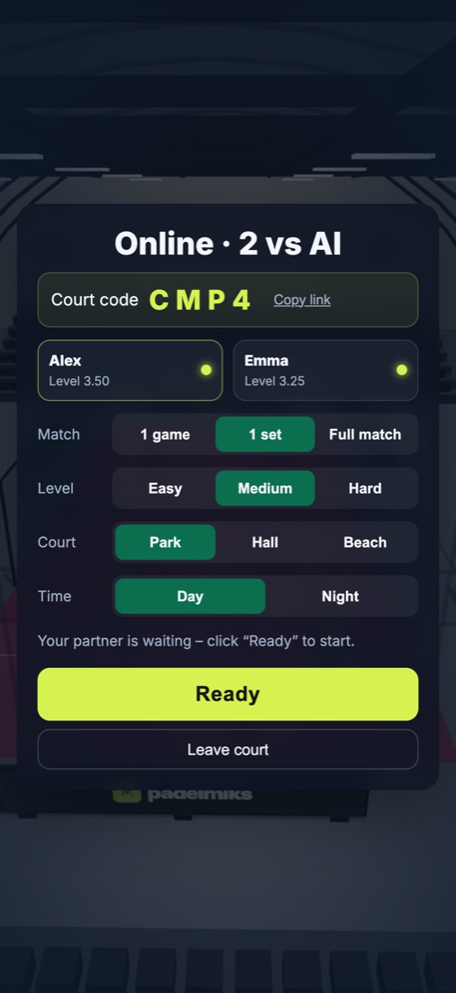 The court lobby with a code