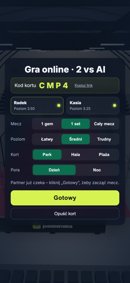 Lobby kortu z kodem